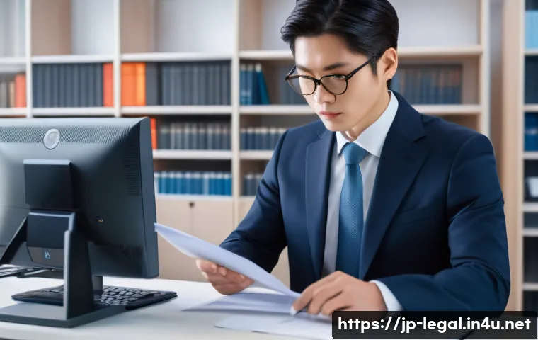 법률 자문가로서의 가치 향상 방법 - A professional Japanese lawyer in a modern office setting, wearing formal business attire with a sub...