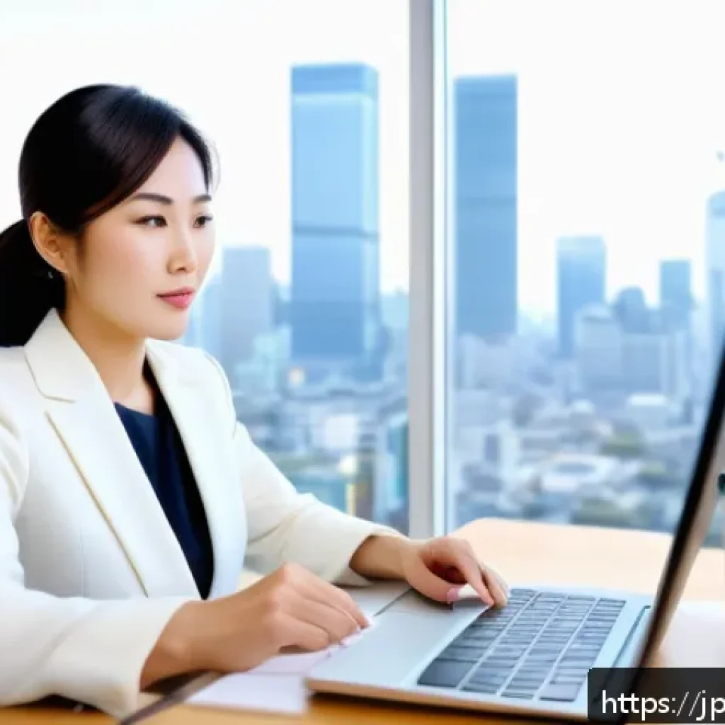 법률 자문가의 목표 설정 방법 - A modern Japanese office scene showing a professional woman lawyer in her 30s wearing business attir...